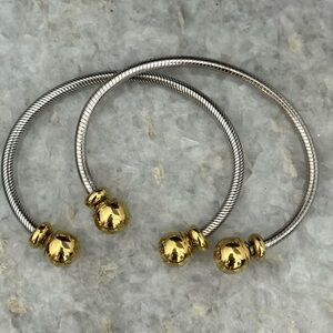 2 Pandora Bracelets - Elegant Gold and Silver Women's Bracelets
